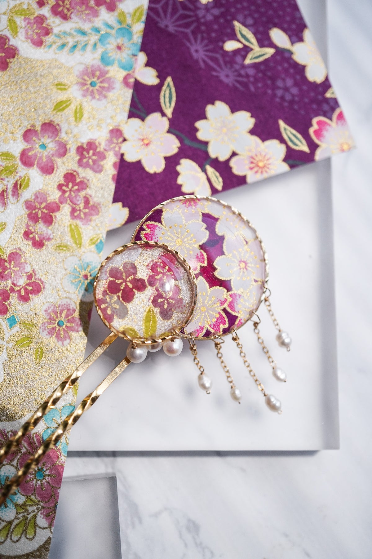 Starry Night Hairpin - Sakura (Purple)
