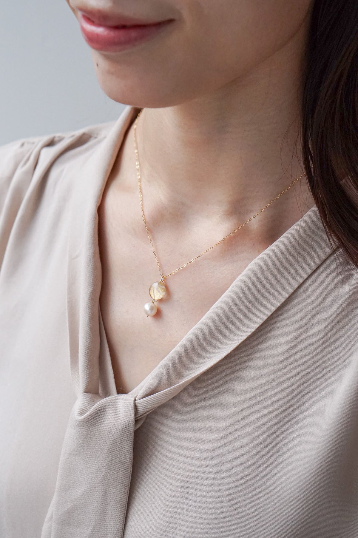 Koharu Necklace - Hemp Leaf (Gold)