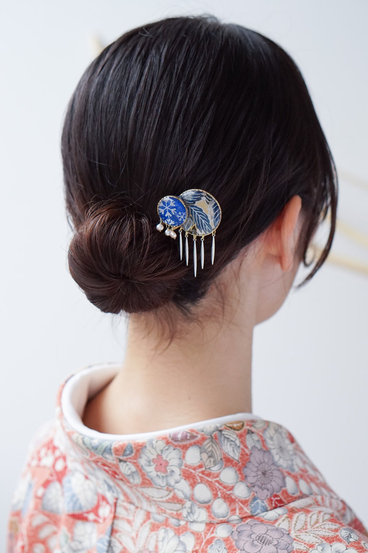 Starry Night Hairpin - Withered Leaves (Blue)