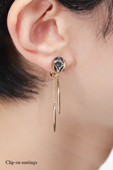 Icicle Earrings - Hana-Shippo (Black)