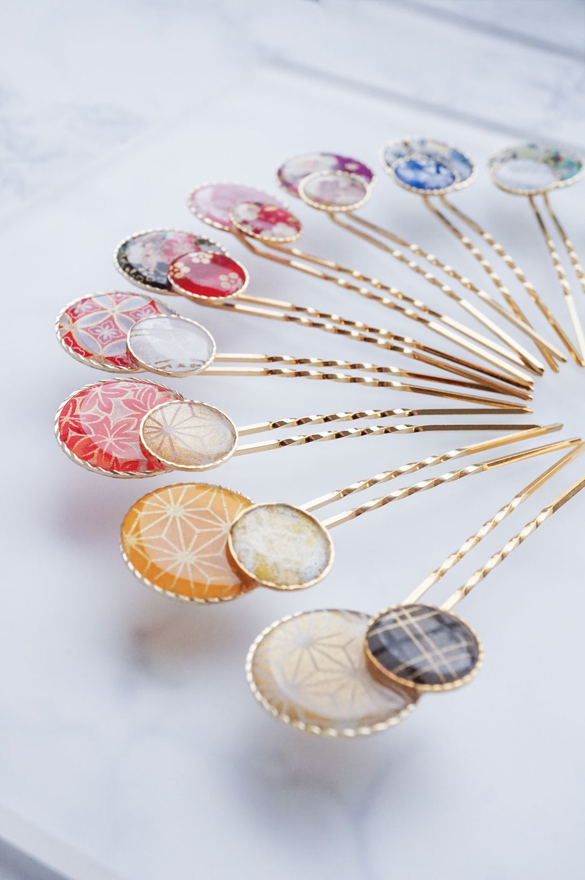 Moonflower Hairpin -Hemp Leaf (Yellow)