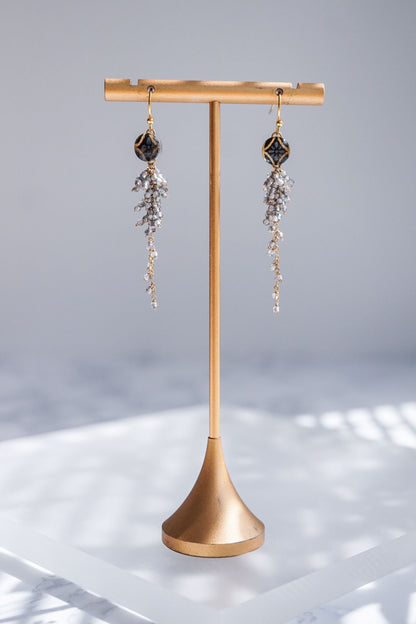 Wisteria Earrings - Hana Shippo (Black)