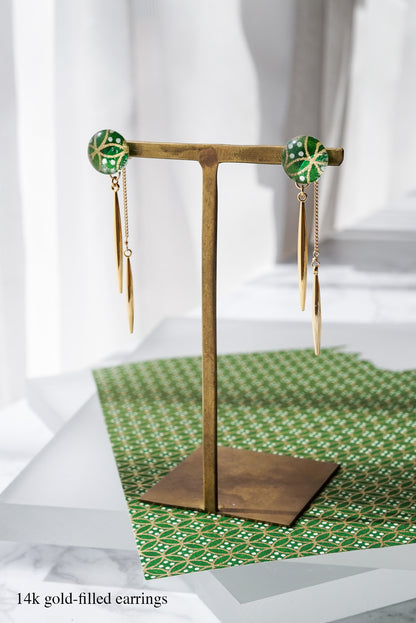Icicle Earrings - Shippo (Green)