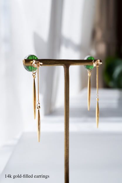 Icicle Earrings - Shippo (Green)