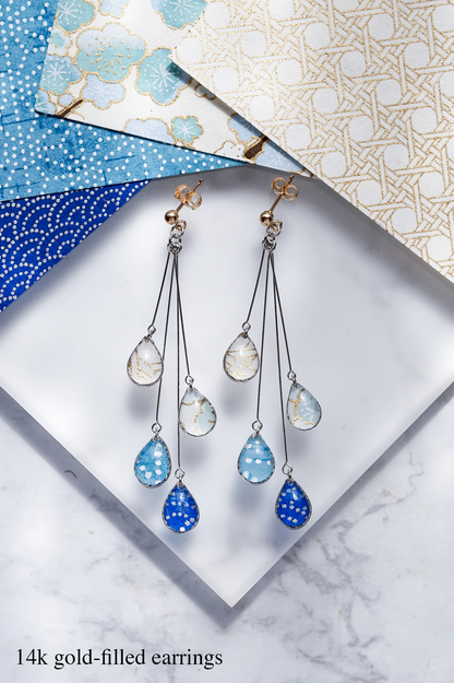 Shigure Earrings #4 - Ultramarine