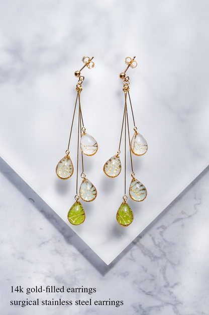 Shigure Earrings #4 - Pine needles