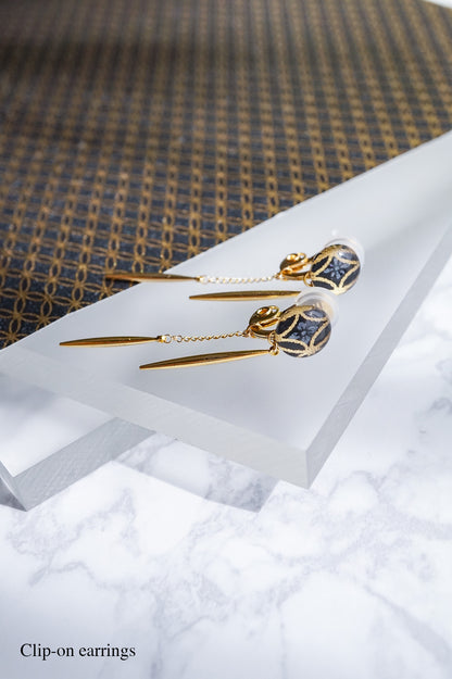 Icicle Earrings - Hana-Shippo (Black)