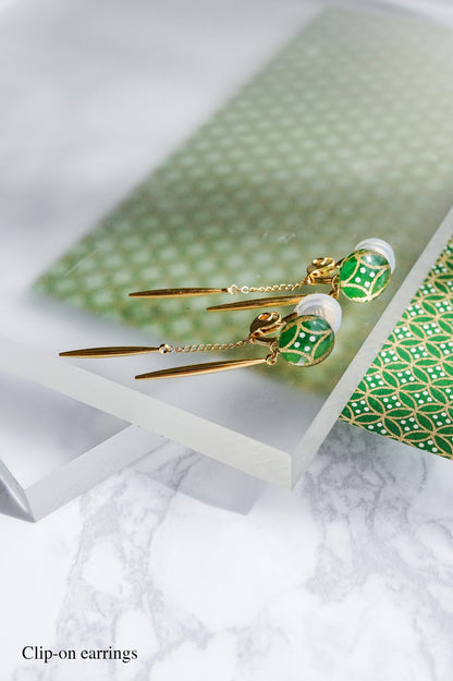 Icicle Earrings - Shippo (Green)