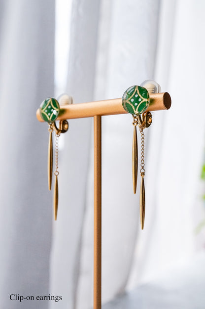 Icicle Earrings - Shippo (Green)