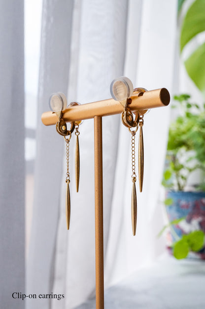 Icicle Earrings - Five-Line Grid