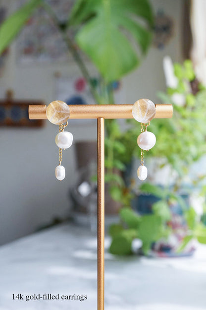 Little Spring Earrings - Hemp Leaf (Gold)