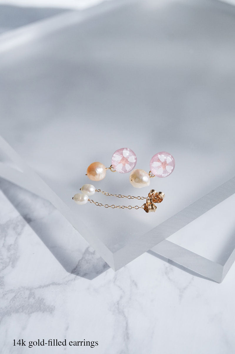 Little Spring Earrings - Tiny Sakura (Pink)
