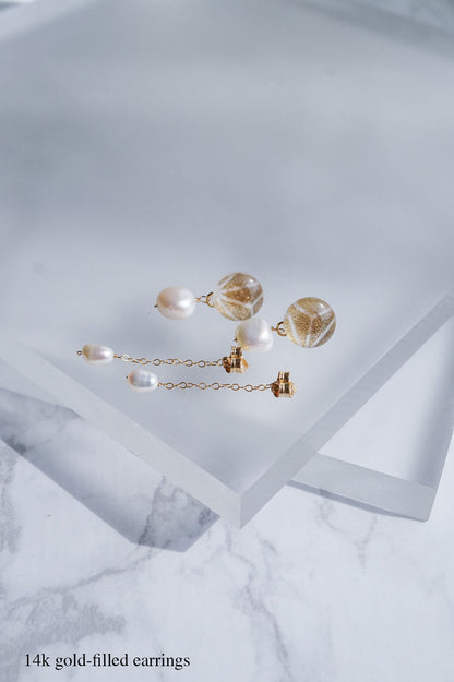 Little Spring Earrings - Hemp Leaf (Gold)