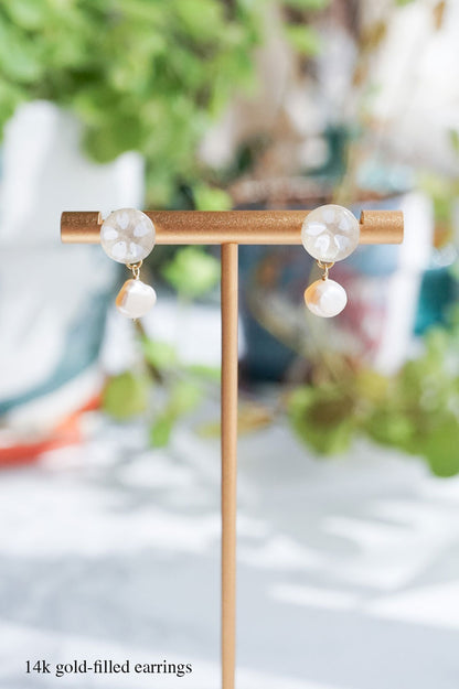 Little Spring Earrings - Tiny Sakura (White)