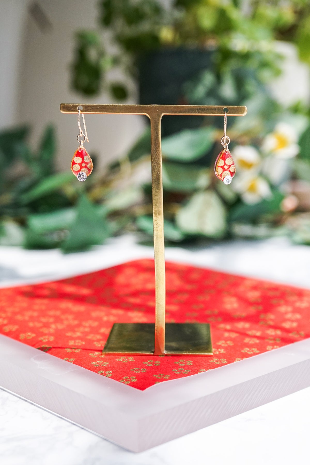 Morning Dew Earrings - Star Plum Blossom