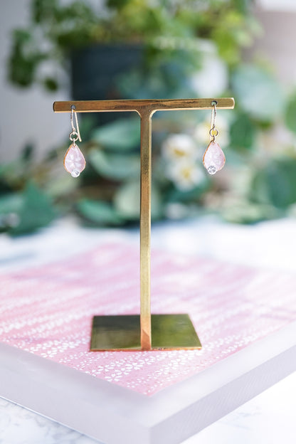 Morning Dew Earrings - Tiny Sakura (Pink)