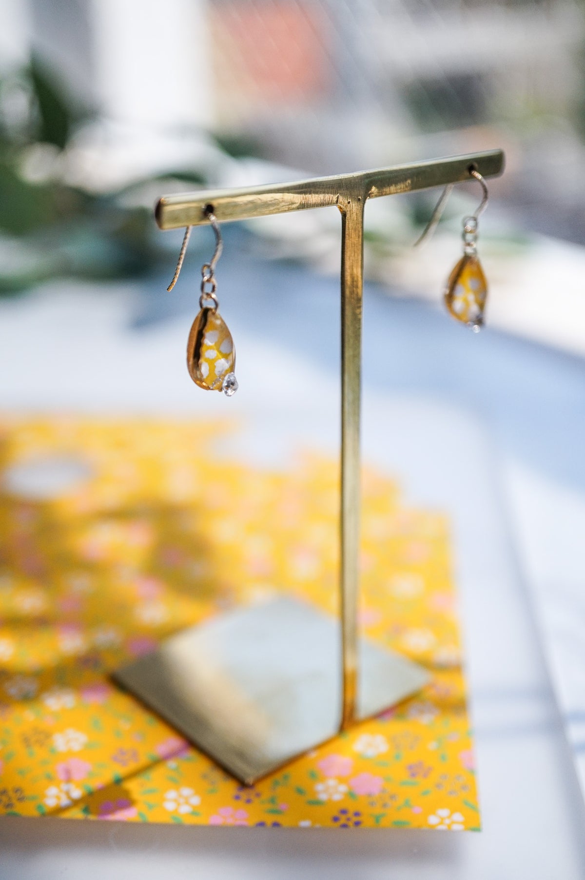 Morning Dew Earrings - Dianthus (Yellow)