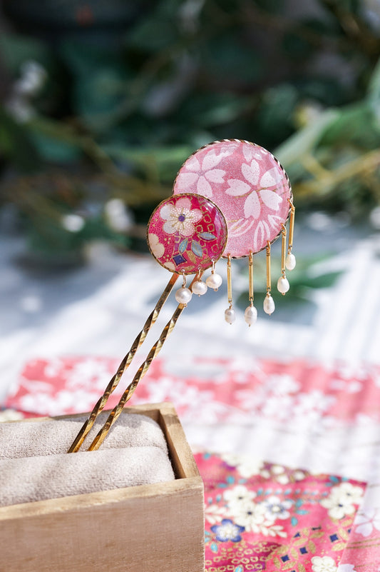 Starry Night Hairpin - Sakura (Pink)