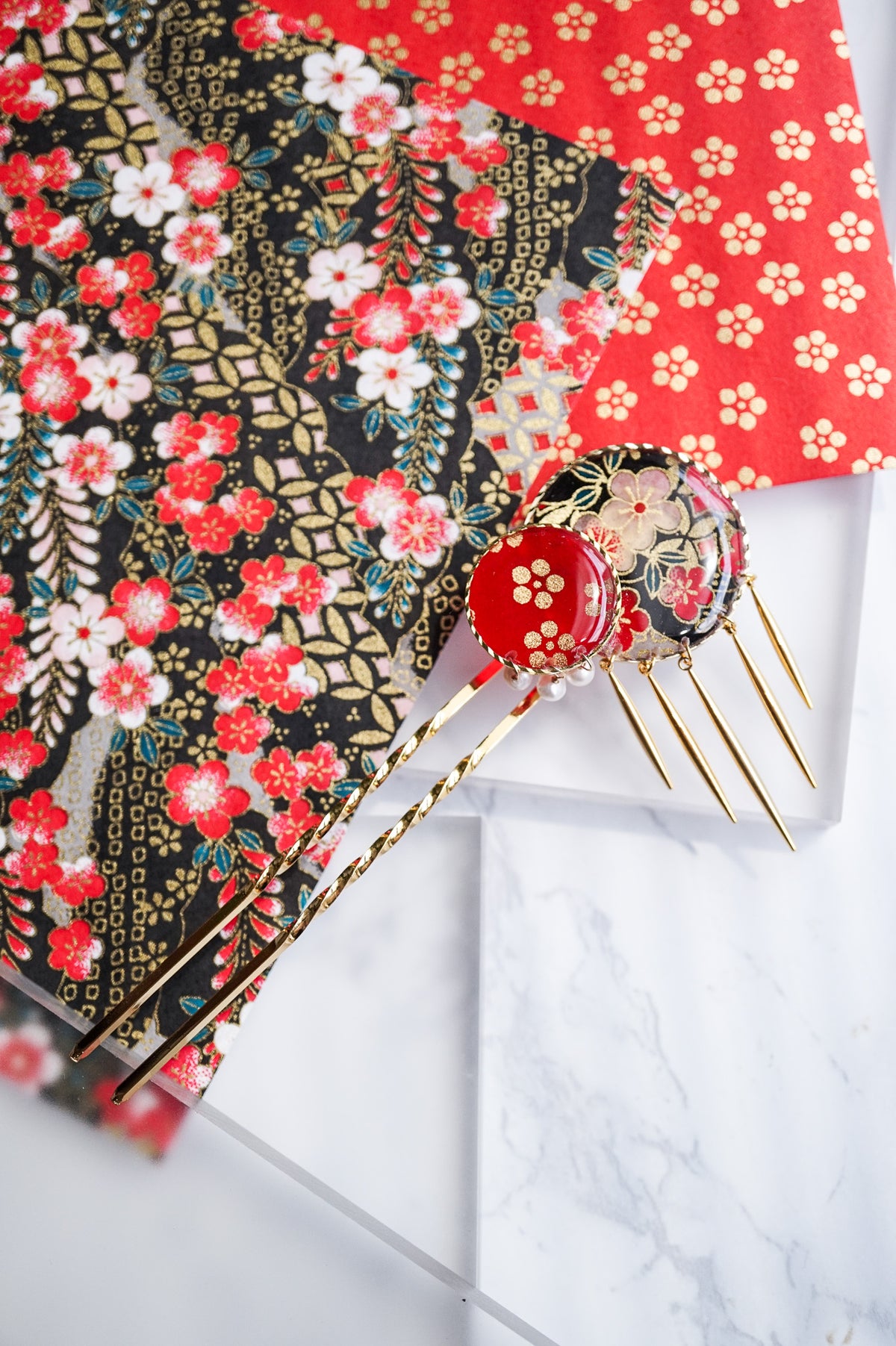 Starry Night Hairpin - Plum (Black)