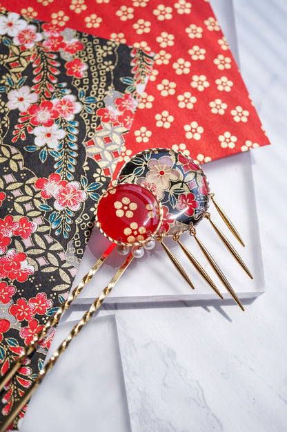 Starry Night Hairpin - Plum (Black)