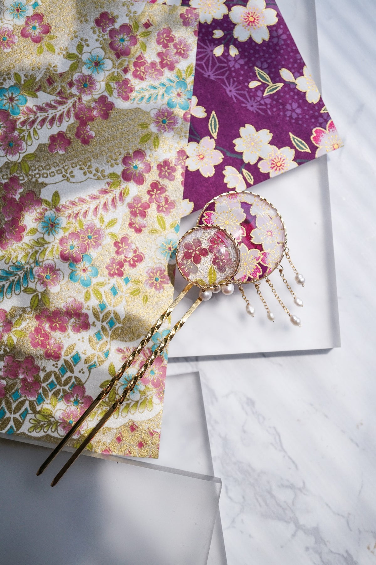 Starry Night Hairpin - Sakura (Purple)