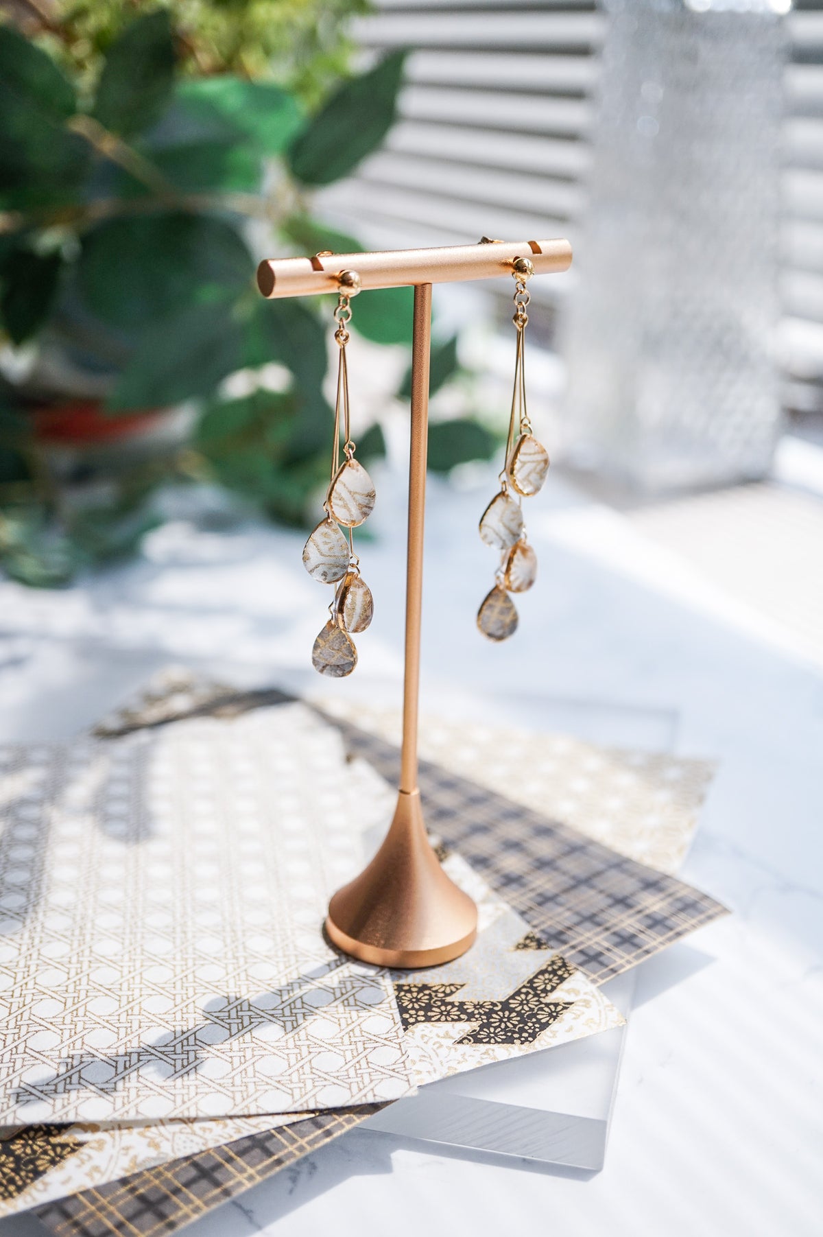 Shigure Earrings #4 - Flaxen