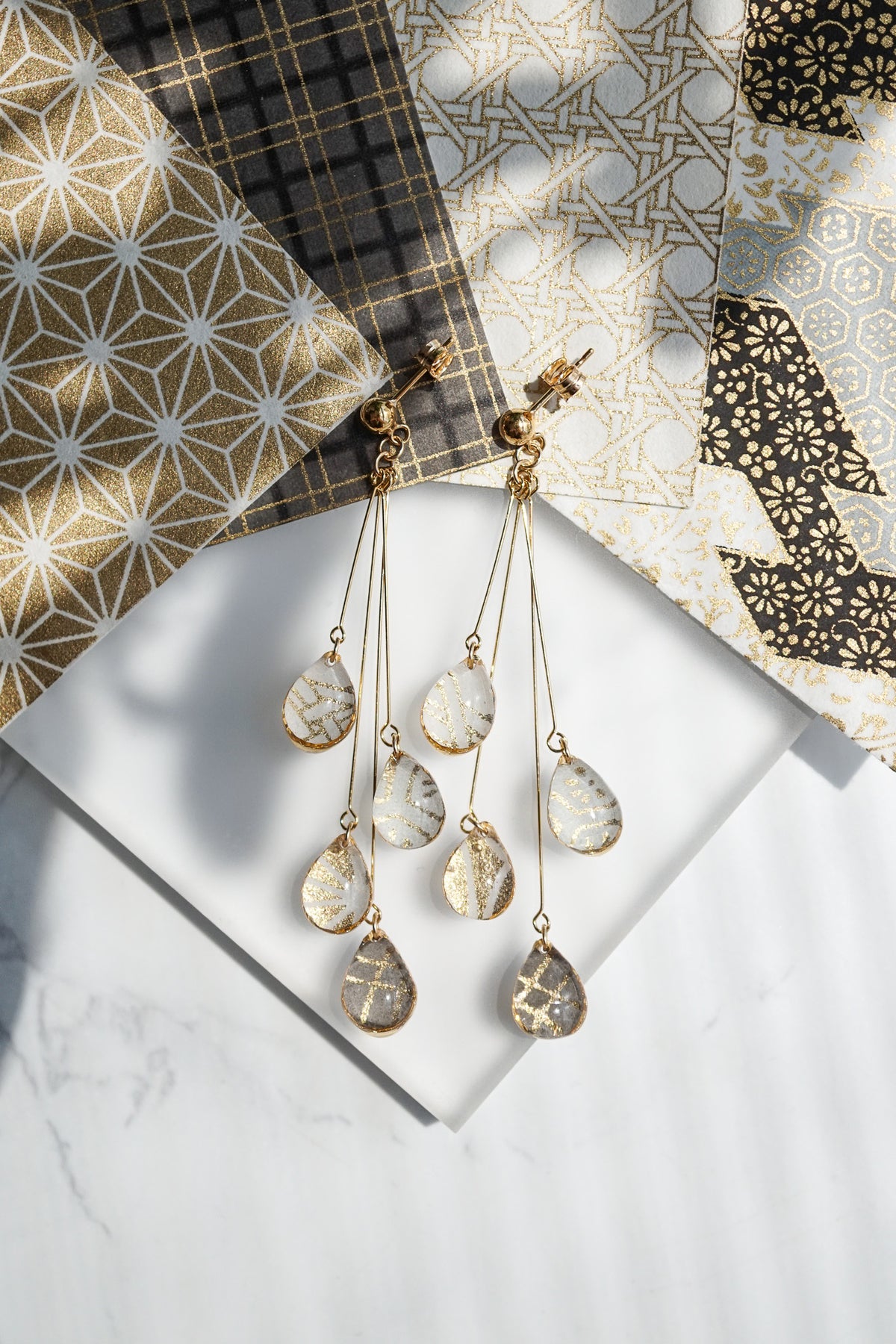 Shigure Earrings #4 - Flaxen