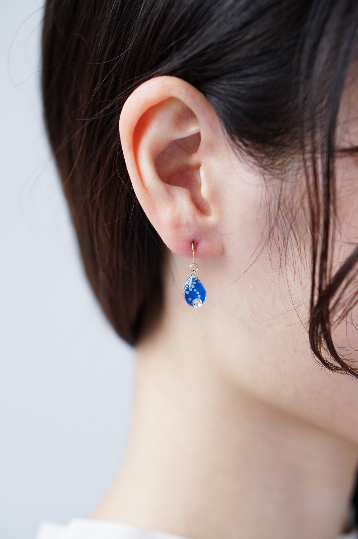 Morning Dew Earrings - Seigaiha (Ultramarine)