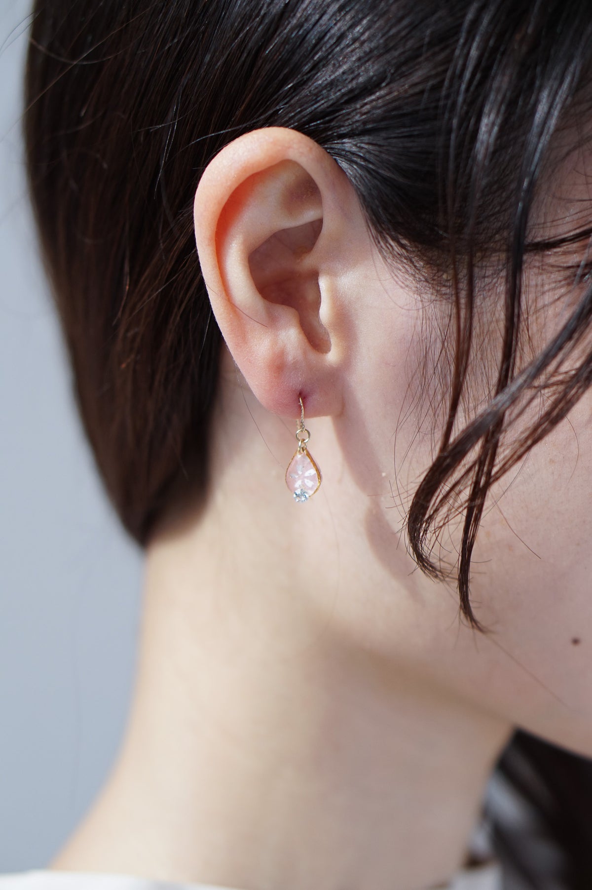 Morning Dew Earrings - Tiny Sakura (Pink)