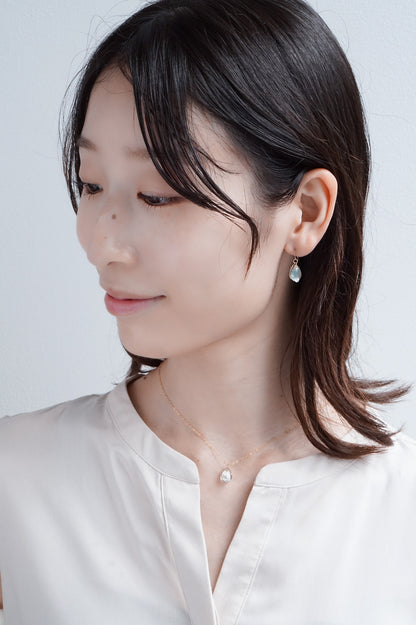 Morning Dew Earrings - Plum Blossom (Light Blue)