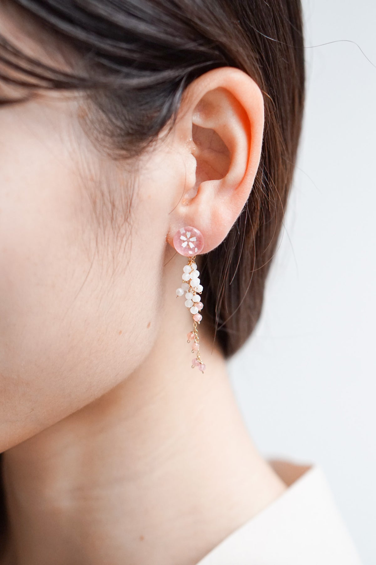 Little Snow Earrings - Tiny Sakura (Pink)