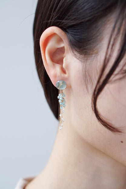 Little Snow Earrings - Plum Blossom (Light Blue)