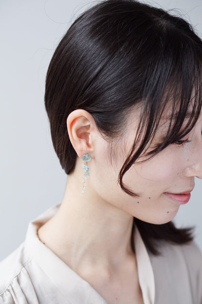 Little Snow Earrings - Plum Blossom (Light Blue)