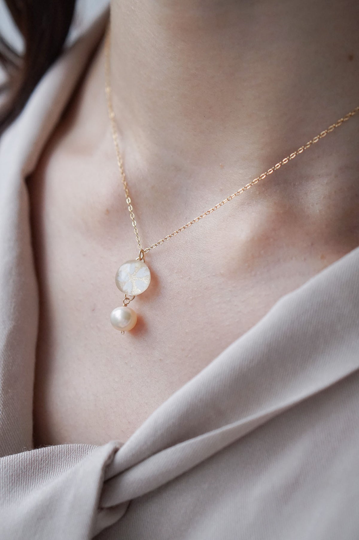 Koharu Necklace - Small Cherry Blossom (White)