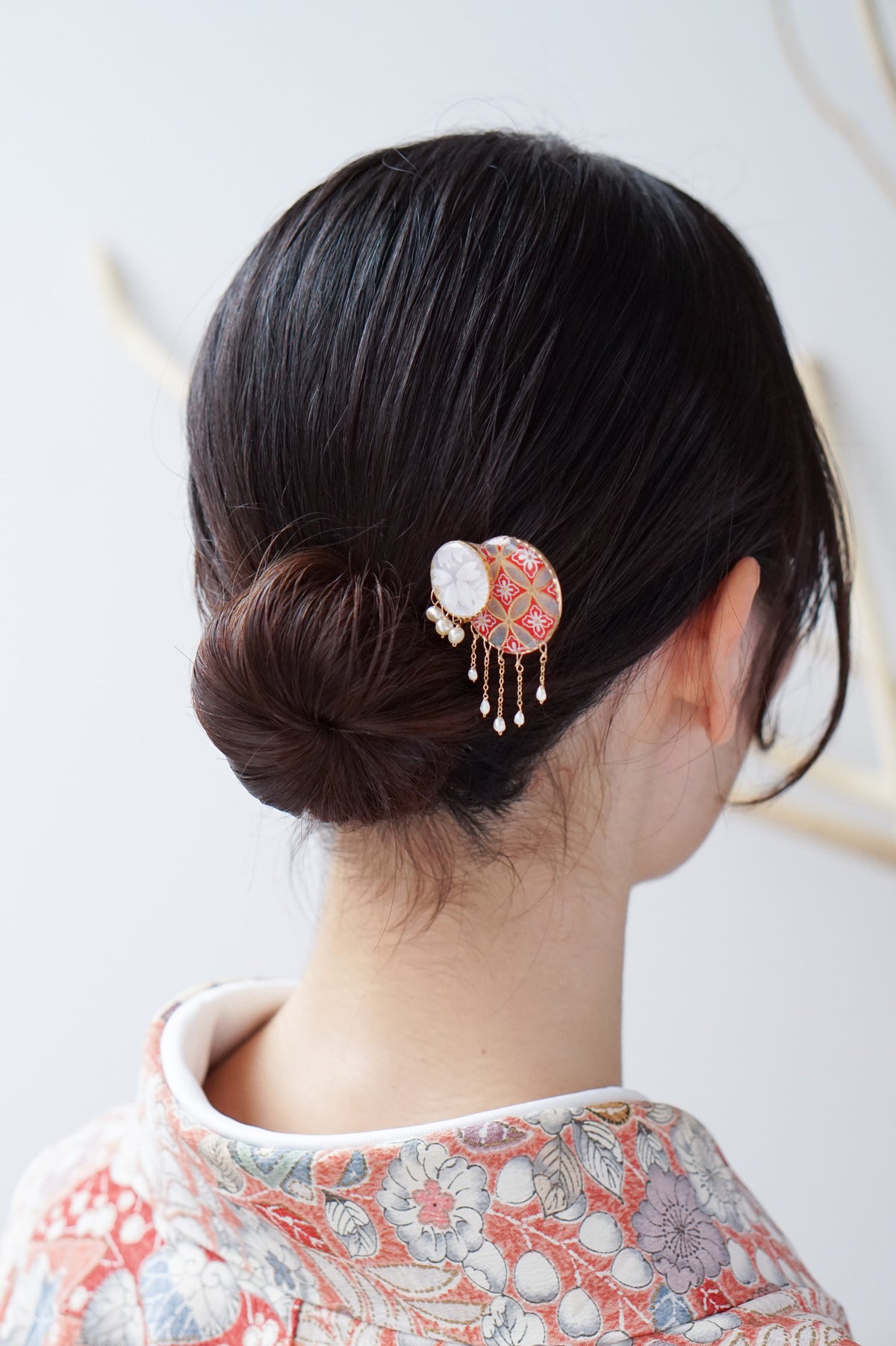 Starry Night Hairpin - Hana Shippo (Red)