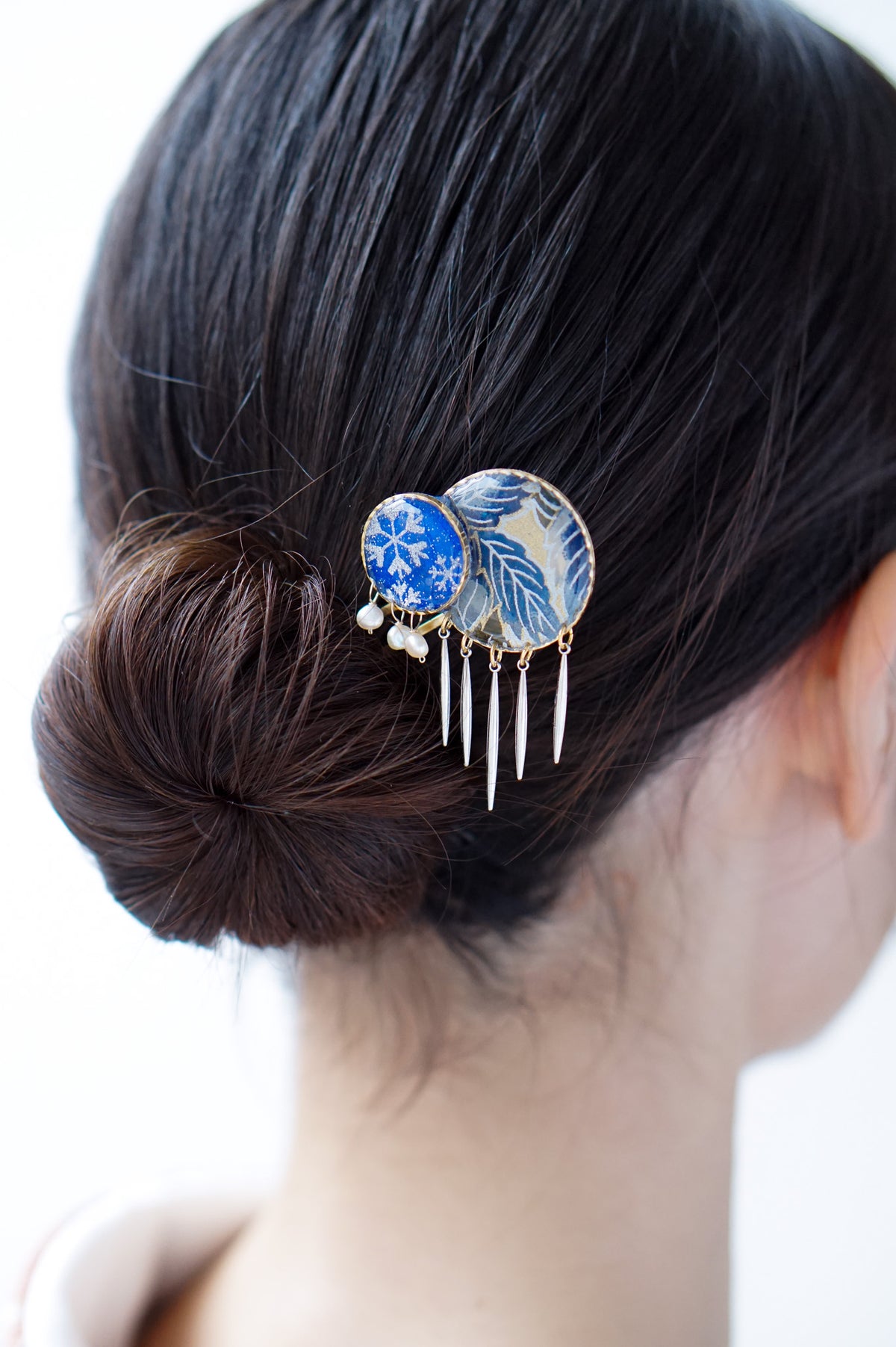 Starry Night Hairpin - Withered Leaves (Blue)