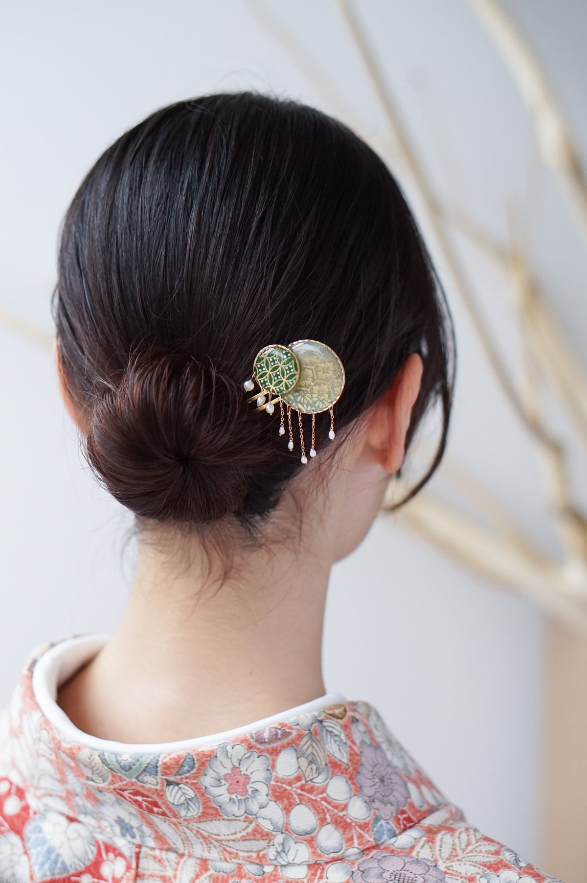 Starry Night Hairpin - Shippo (Green)