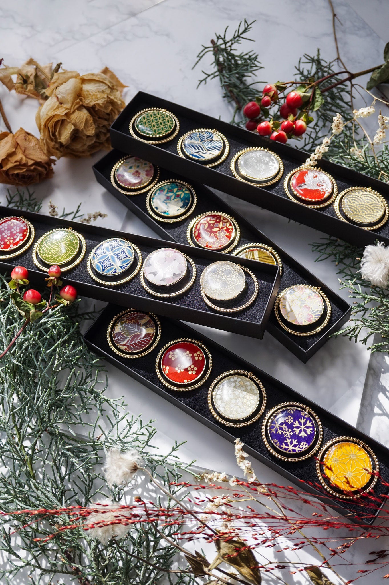 クリスマスオーナメント　＜花＞