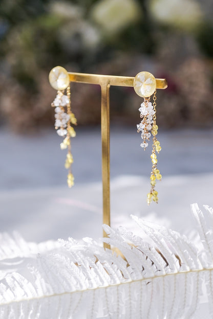 Little Snow Earrings - Tiny Sakura (Yellow)
