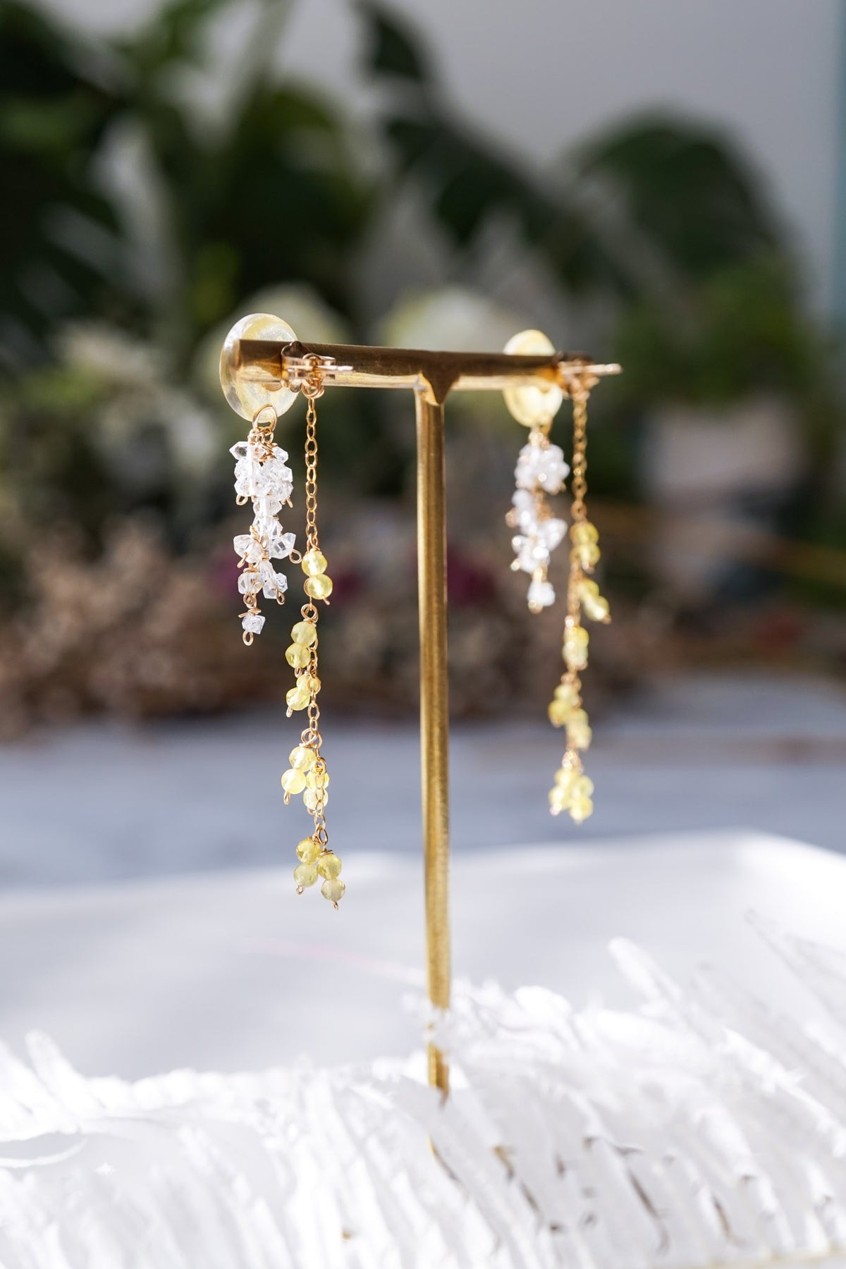 Little Snow Earrings - Tiny Sakura (Yellow)