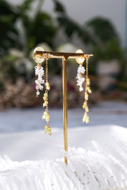 Little Snow Earrings - Tiny Sakura (Yellow)