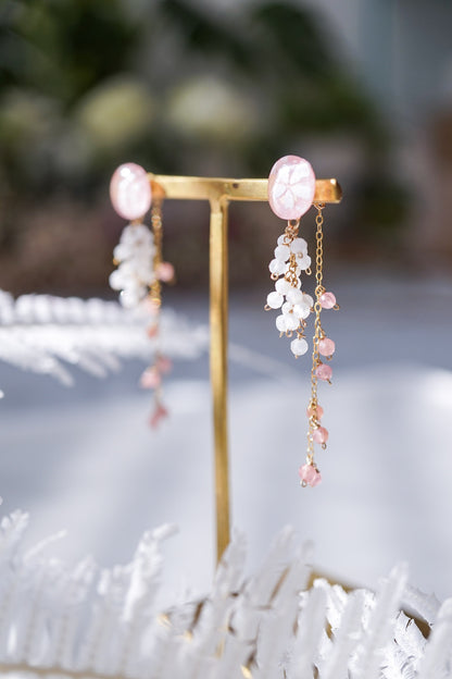 Little Snow Earrings - Tiny Sakura (Pink)