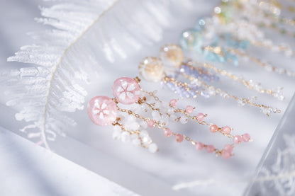 Little Snow Earrings - Tiny Sakura (Pink)