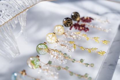 Little Snow Earrings - Tiny Sakura (Yellow)