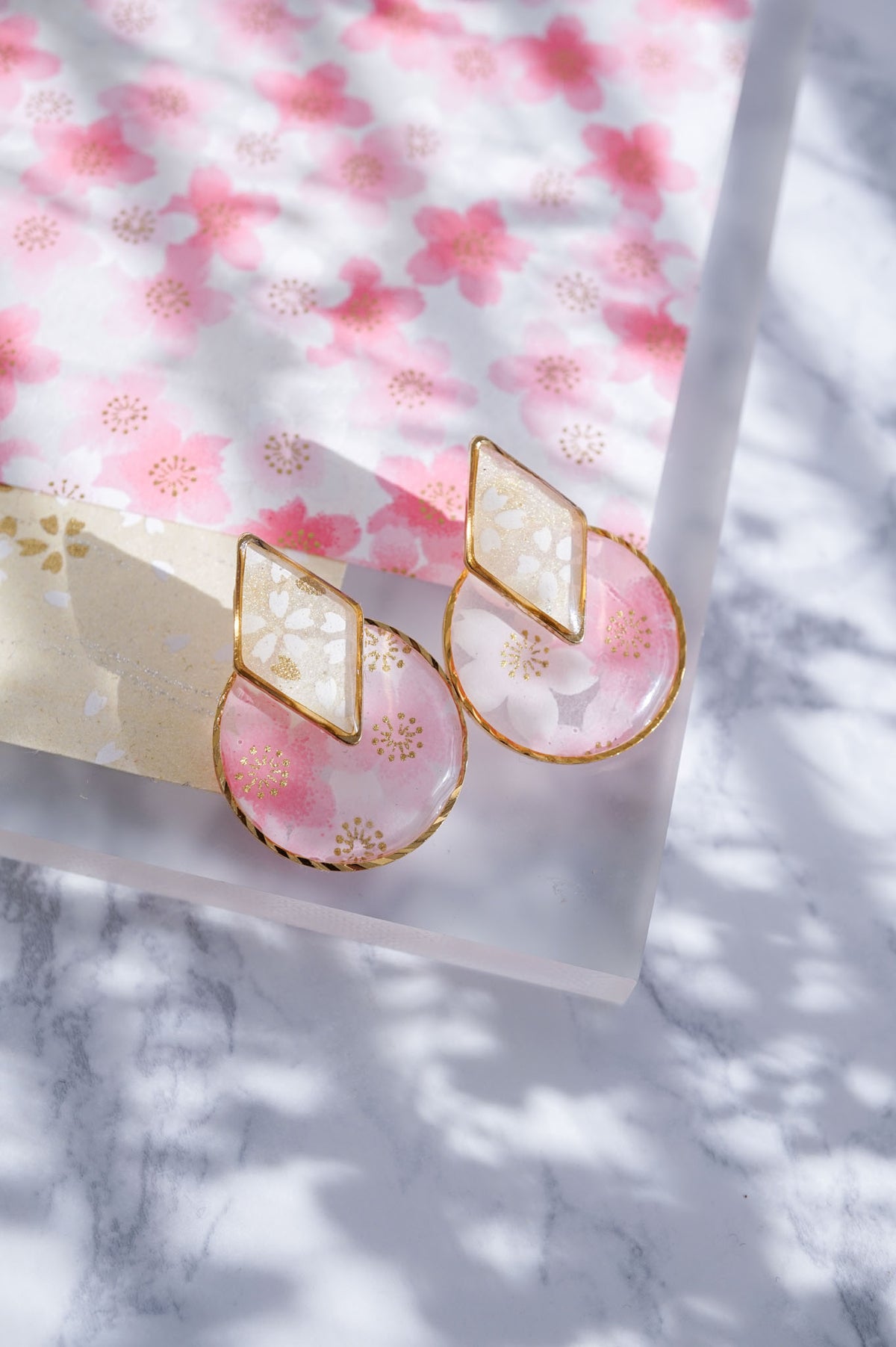 Kumi earrings -Sakura-