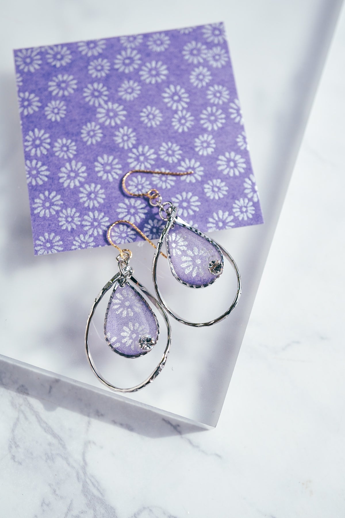 Flower Drop Earrings - Shion
