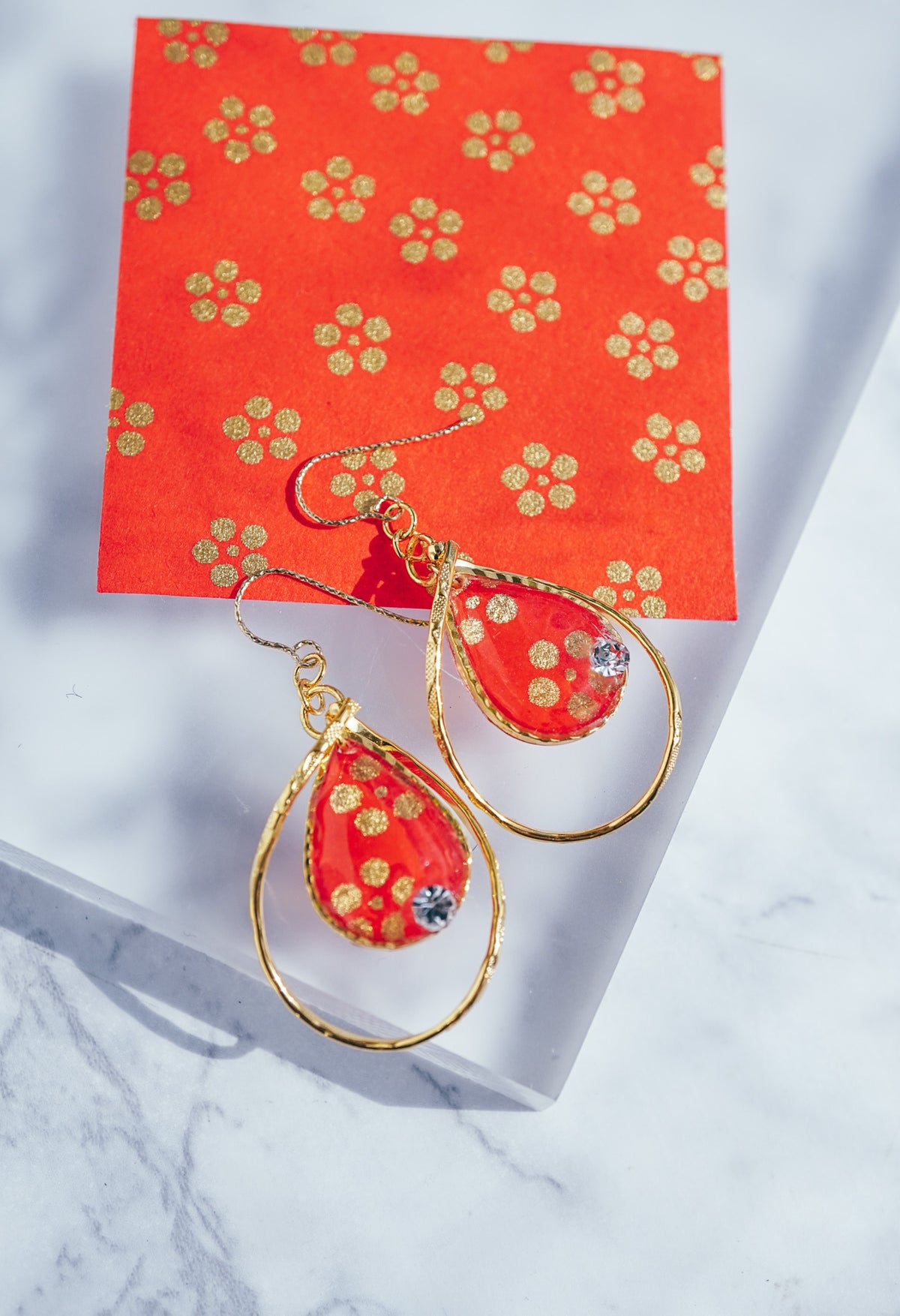 Flower Drop Earrings - Star Plum Blossom