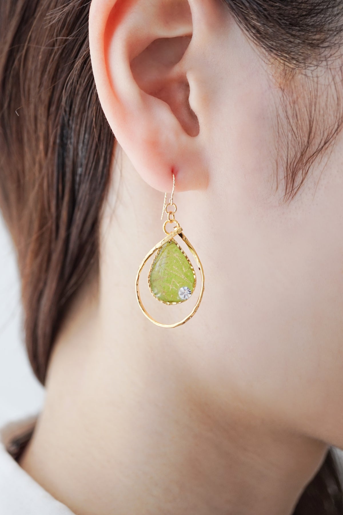 Flower Drop Earrings - Pine Needles
