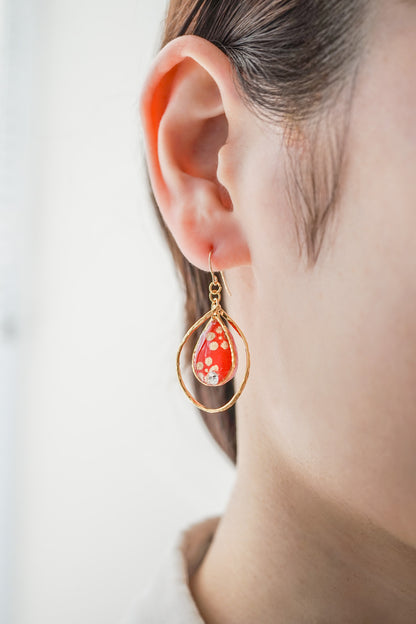 Flower Drop Earrings - Star Plum Blossom
