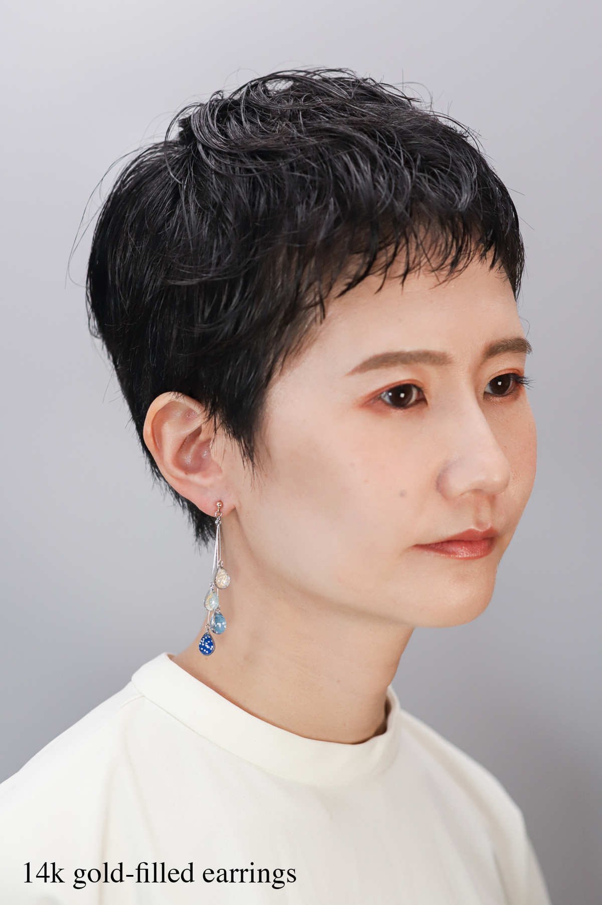 Shigure Earrings #4 - Ultramarine